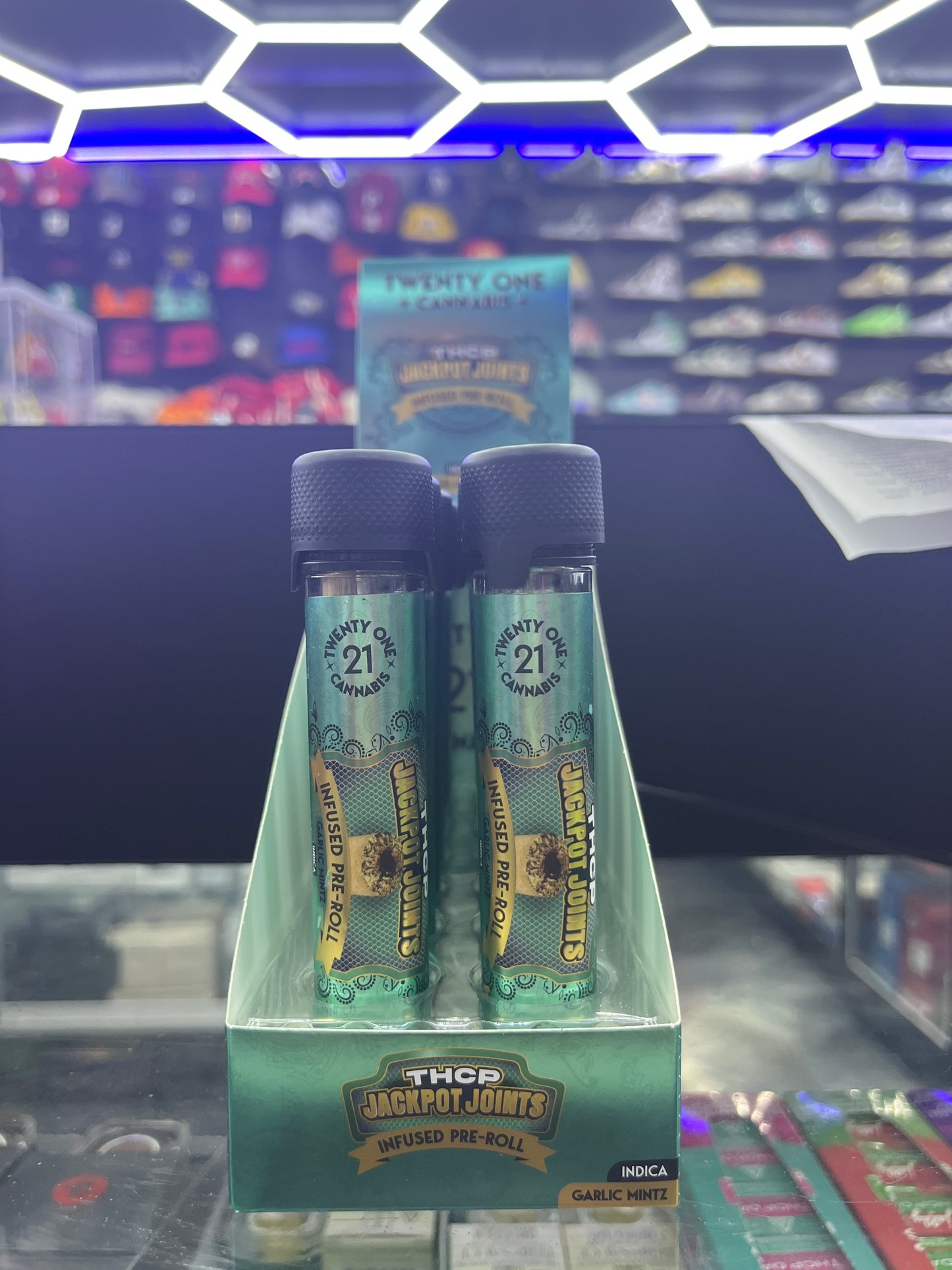 Twenty one cannabis thcp jackpot joints garlic mints indica