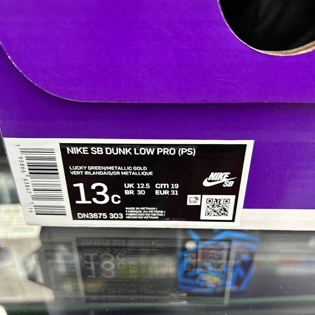 Nike SB dunk low pro lucky green/Meta green 13c