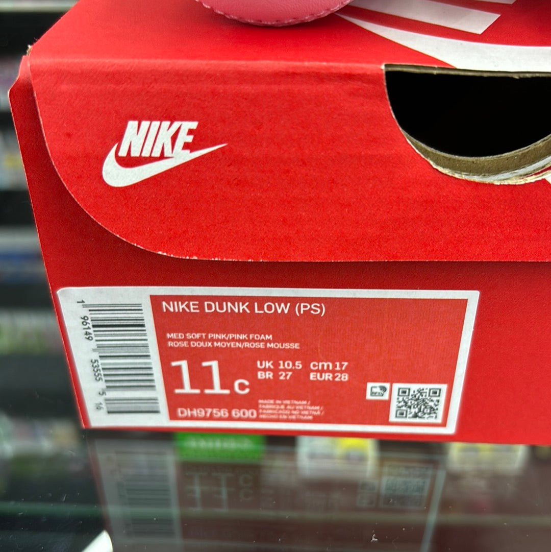Nike dunk, low SP, mid soft pink/pink foam triple pink rose 11c