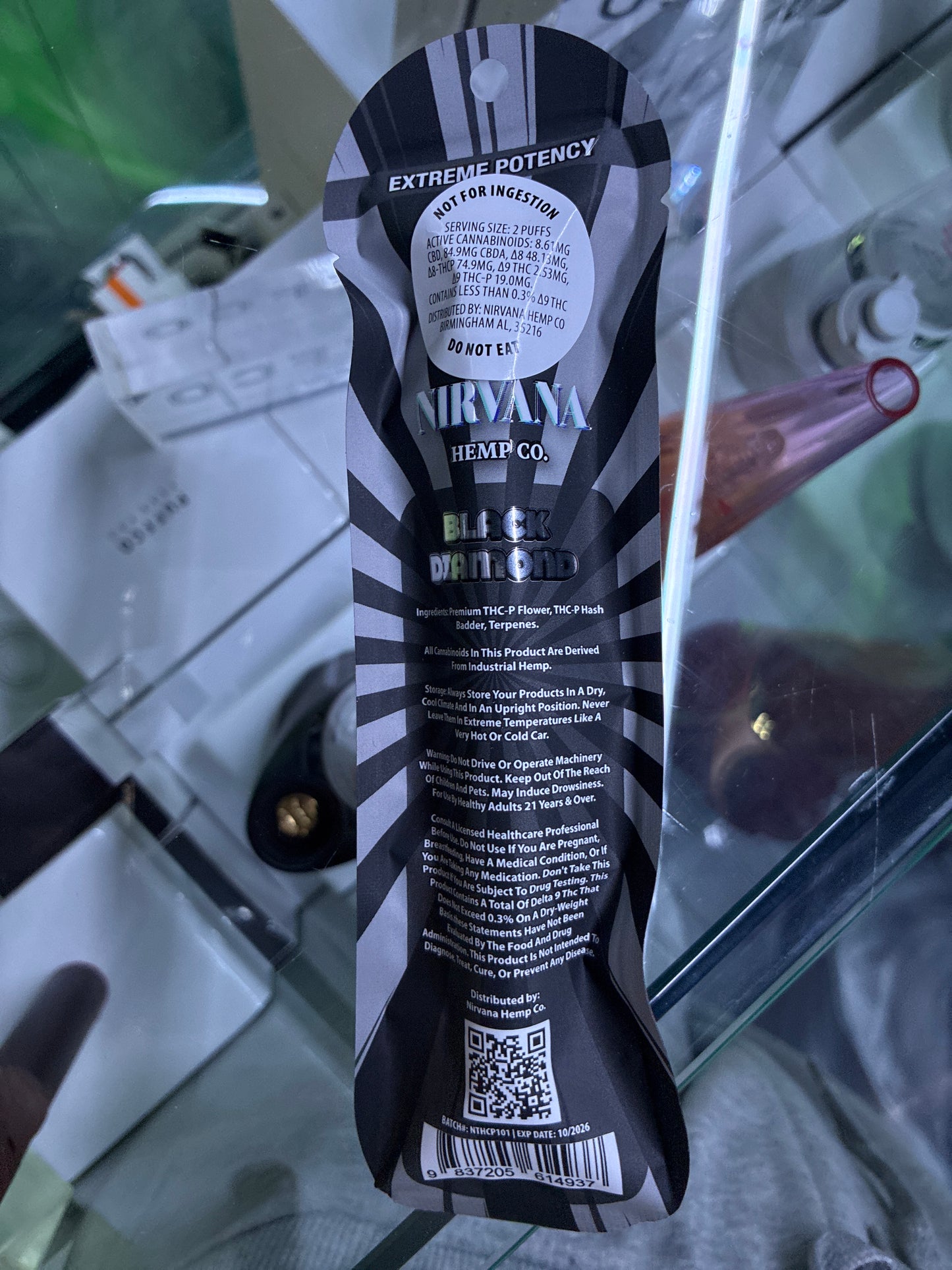 Nirvana thcp hash hole black diamond indica 2.5g