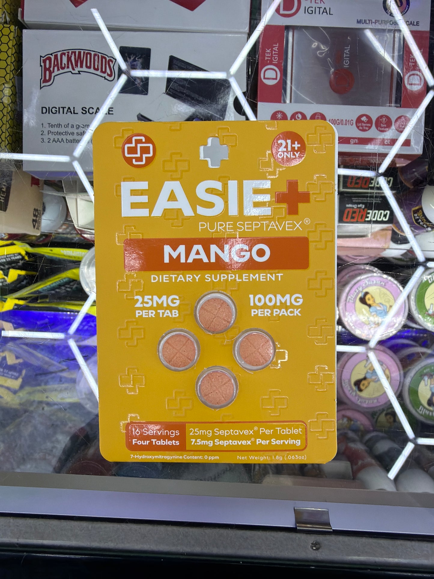 Easie + pure septavex mango 25mg x4ct
