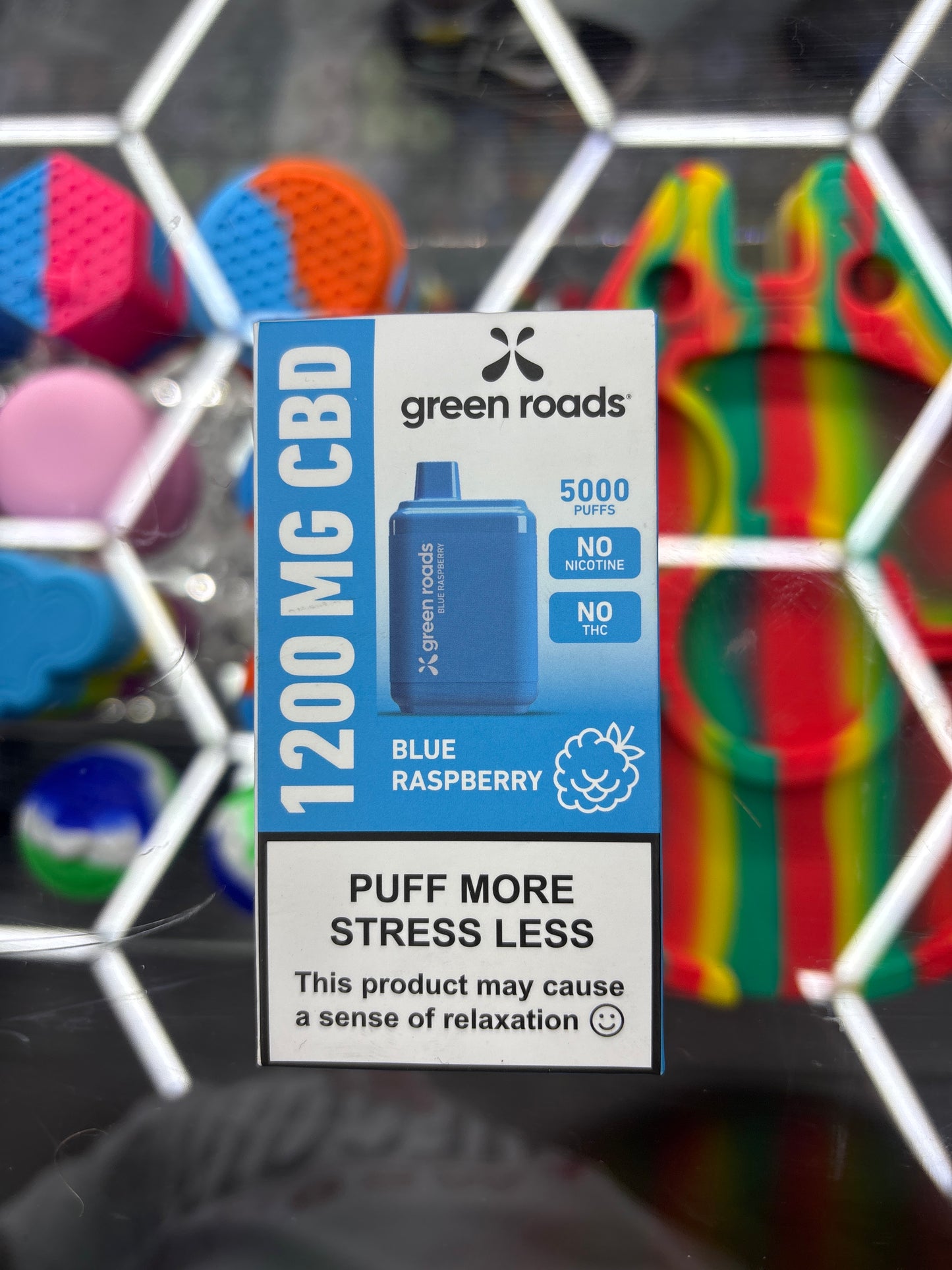 Green roads, 1200 MGCBD blue raspberry vape