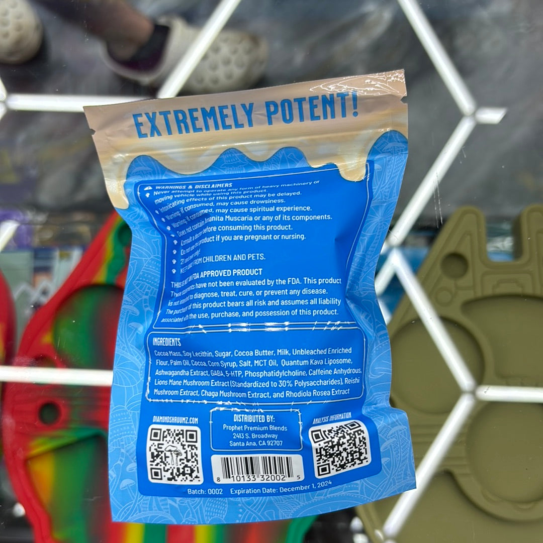 Diamond shruumz cookies, and cream, infused cones, two pieces, extremely potent