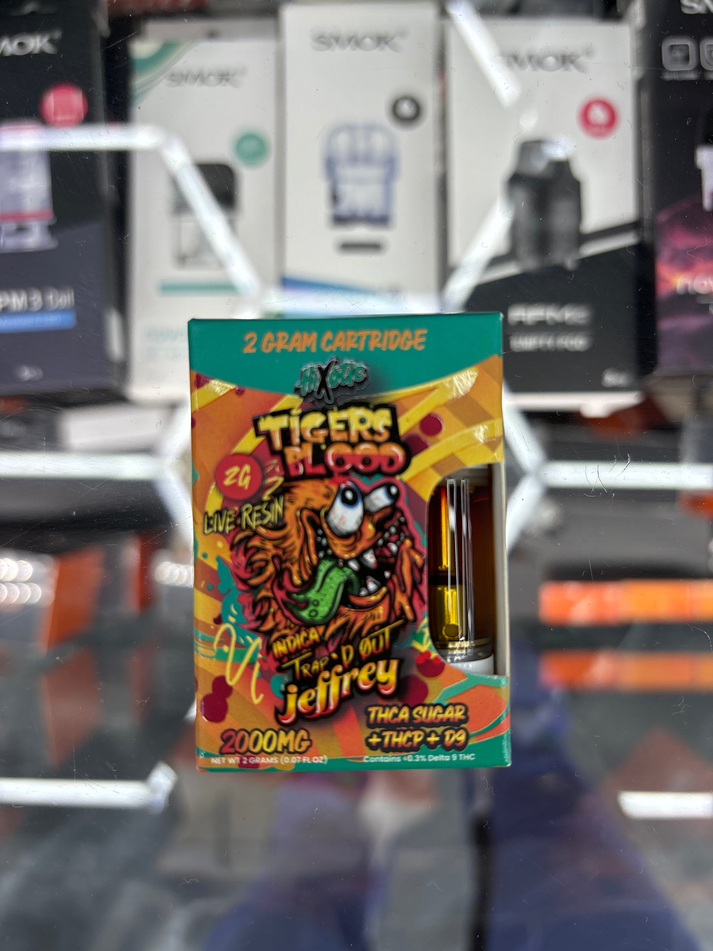 Hixotic tigers blood trap’d out Jeffrey indica 2g cart