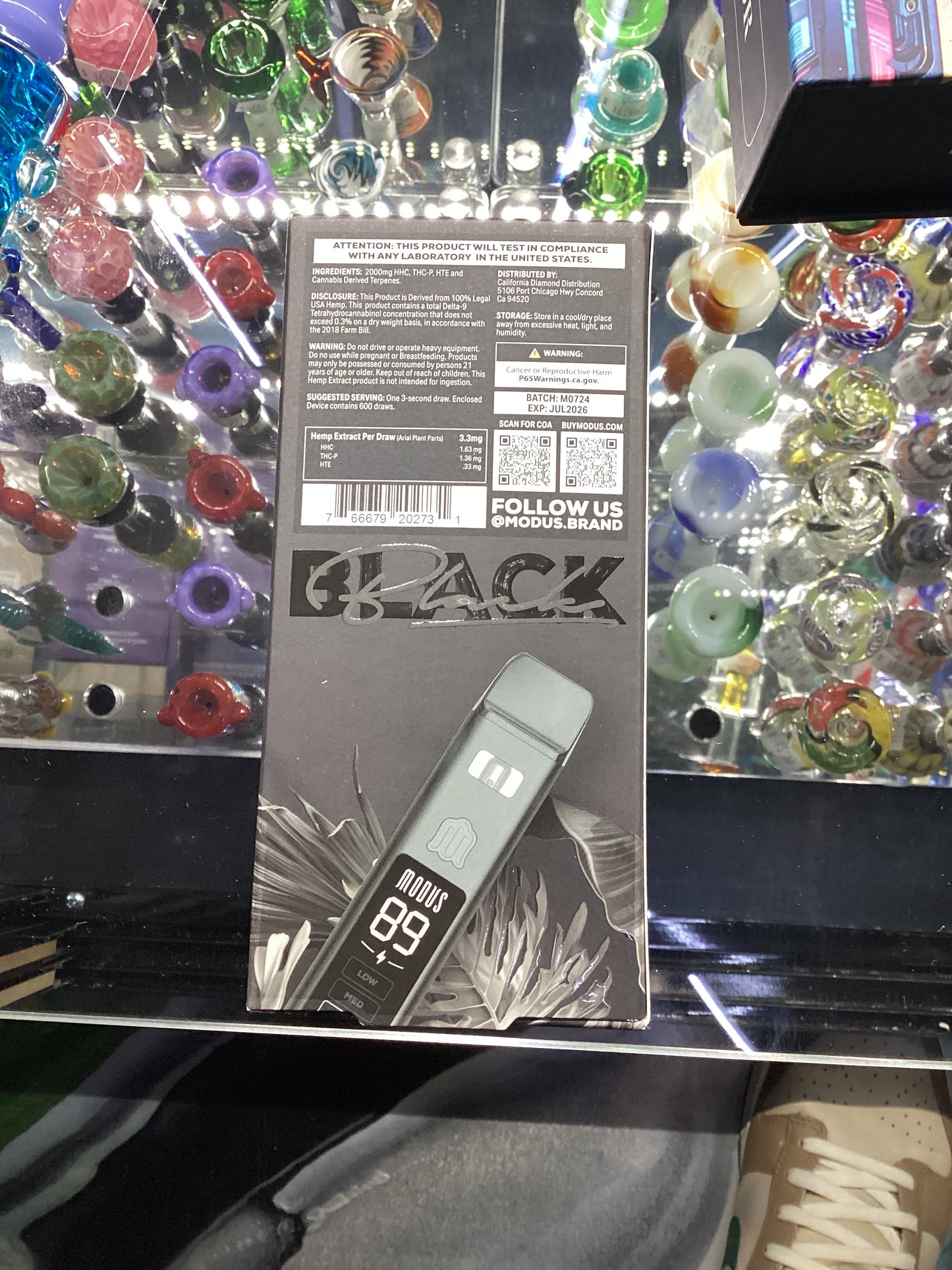 Modus black pocket dabs 2g disposable Gary p grape indica