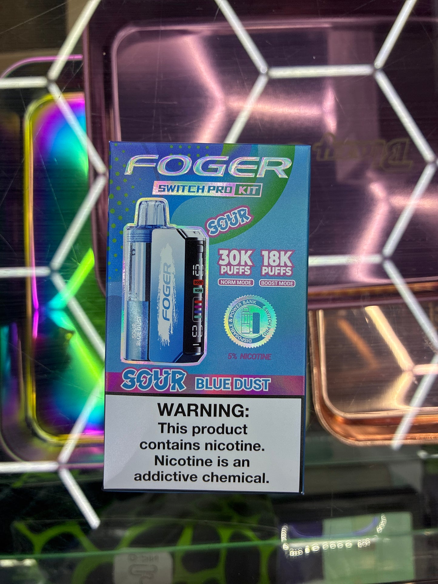 Fogger switch pro disposable kit 30k puffs sour blue dust