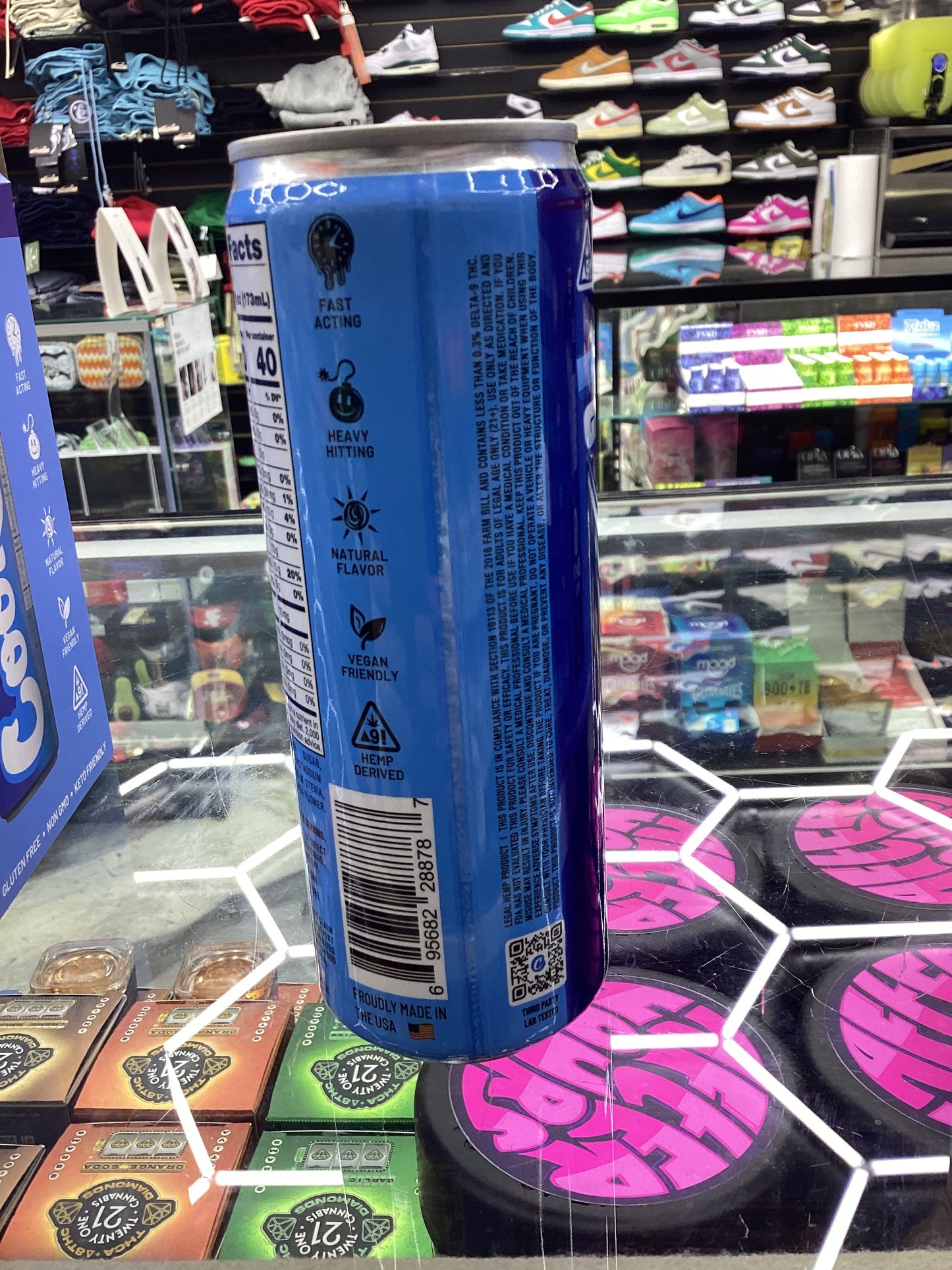 Cookies delta thc seltzer 12floz huckleberry gelato (blueberry lemonade)