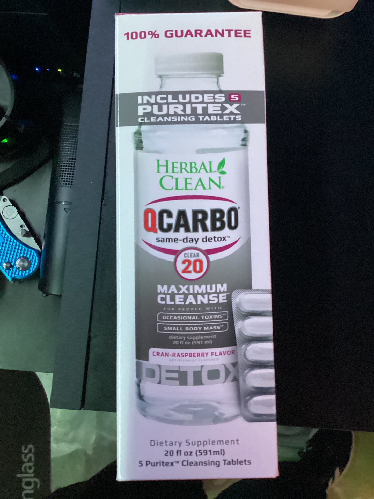 Herbal clean qcarbo same day detox cram raspberry