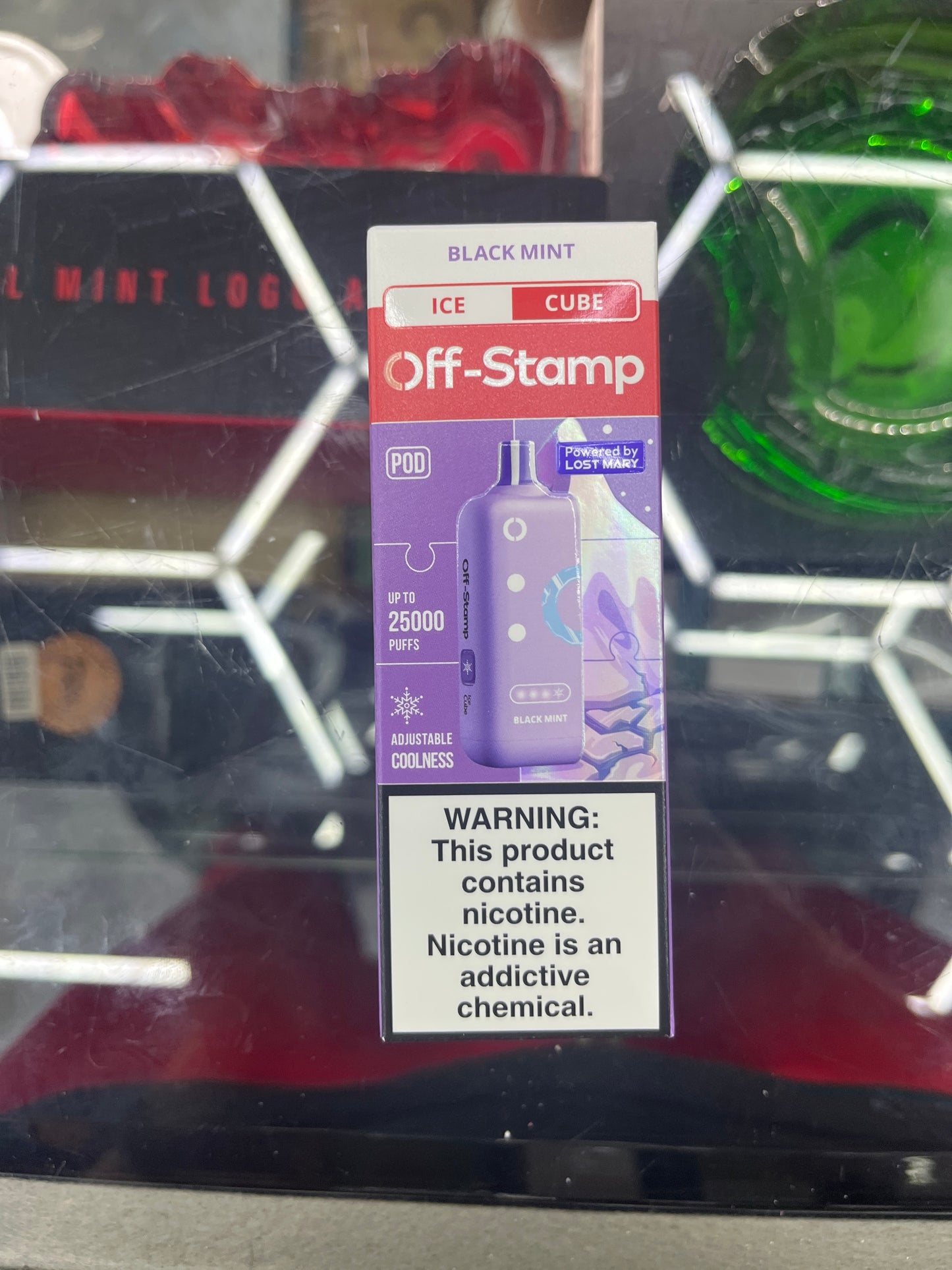 Off stamp ice cube 25K black mint
