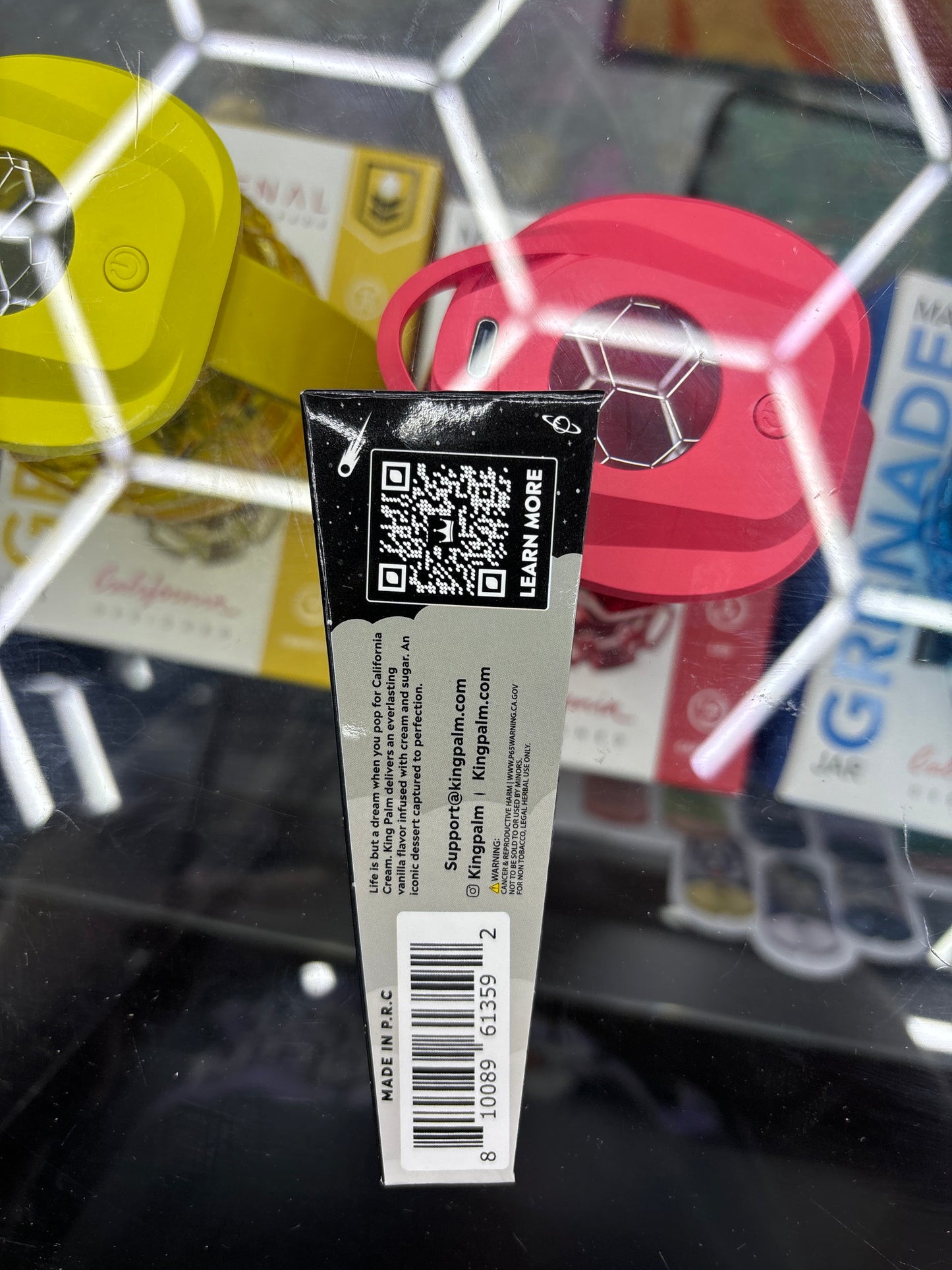 King palm California cream king size 3 hemp cones with flavored tips