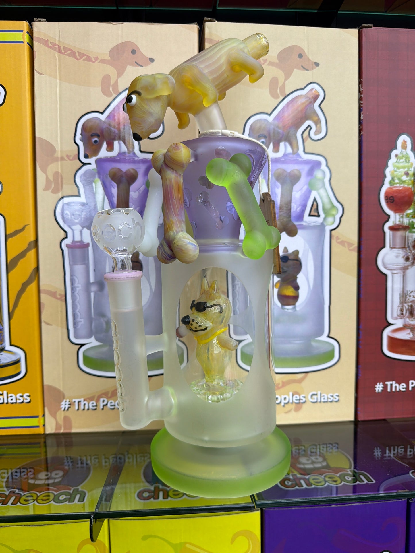 Cheech - Water Pipe - Doggo guarding the glass bones