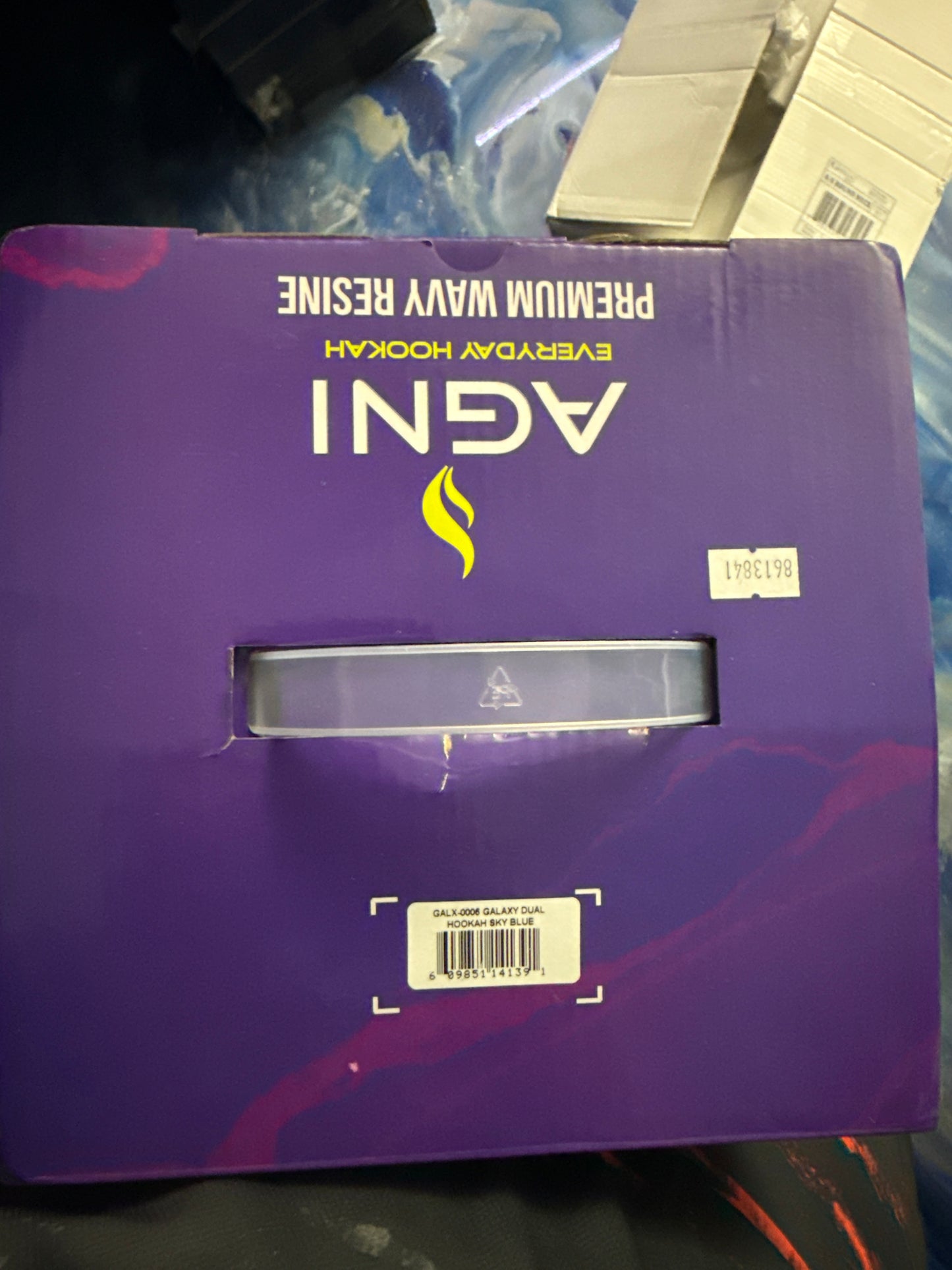 Agni hookah galaxy dual blue