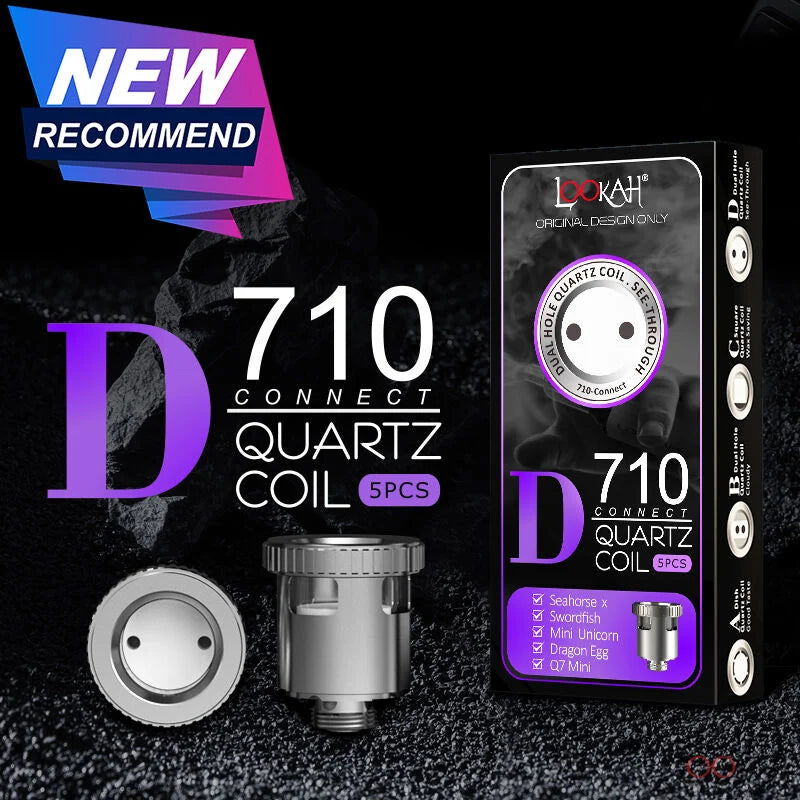 Lookah 710 quartz dual hole coil five pieces (coil d)