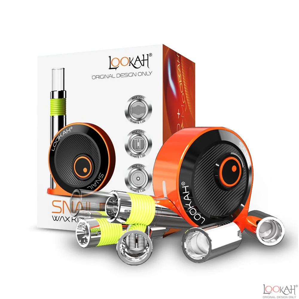Lookah snail concentrate, vaporizer, orange