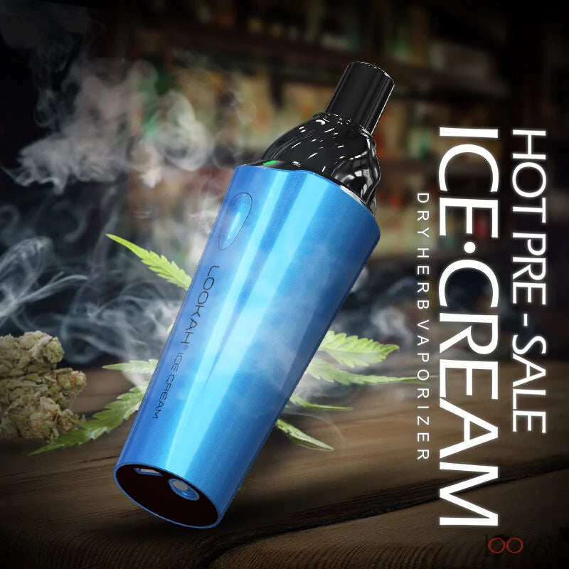 Lookah dry herb electronic vaporizer device blue