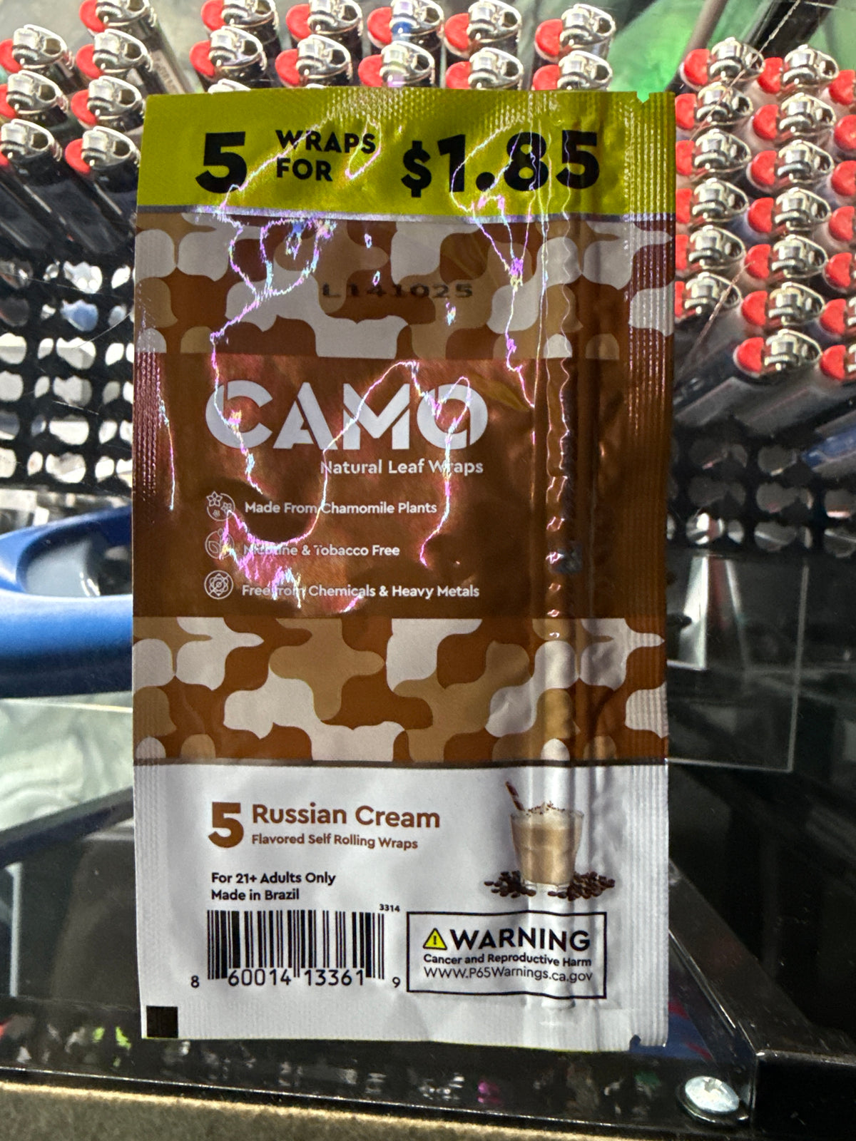 Camo Russian cream 5 rolling wraps