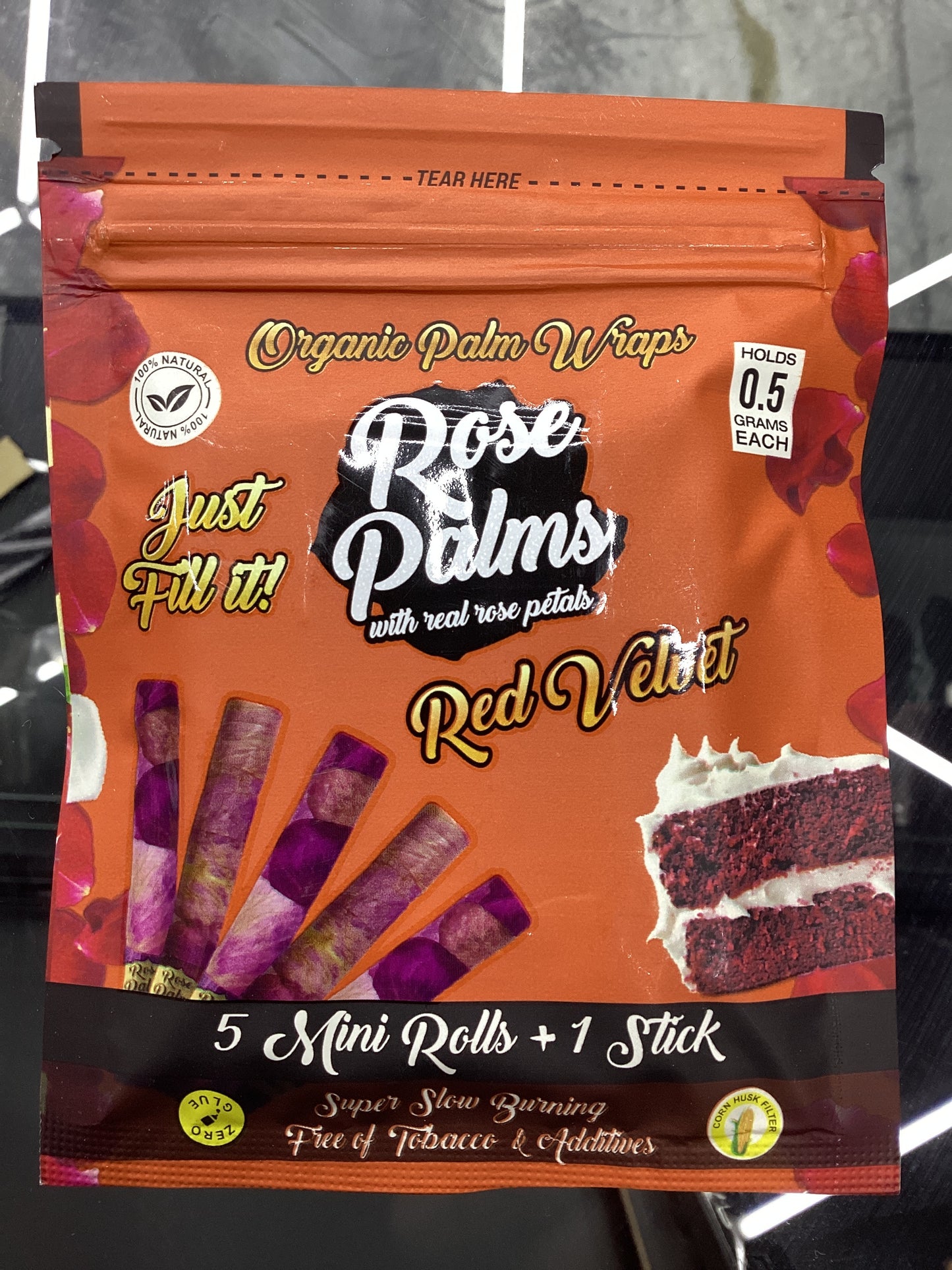 Rose palms red velvet