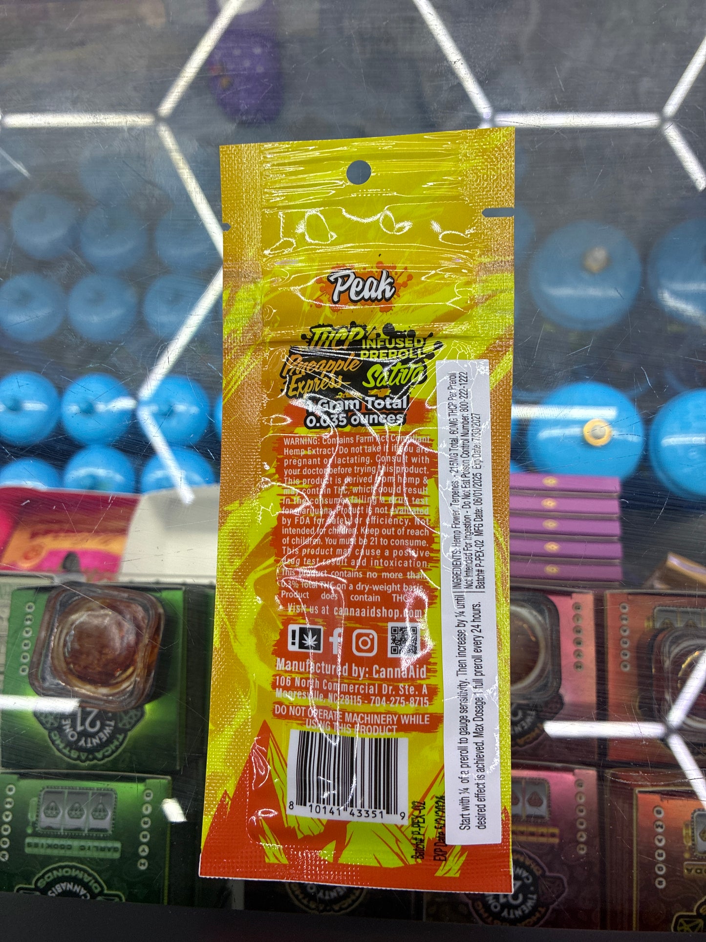 Peak thcp Pineapple Express sativa 1g preroll