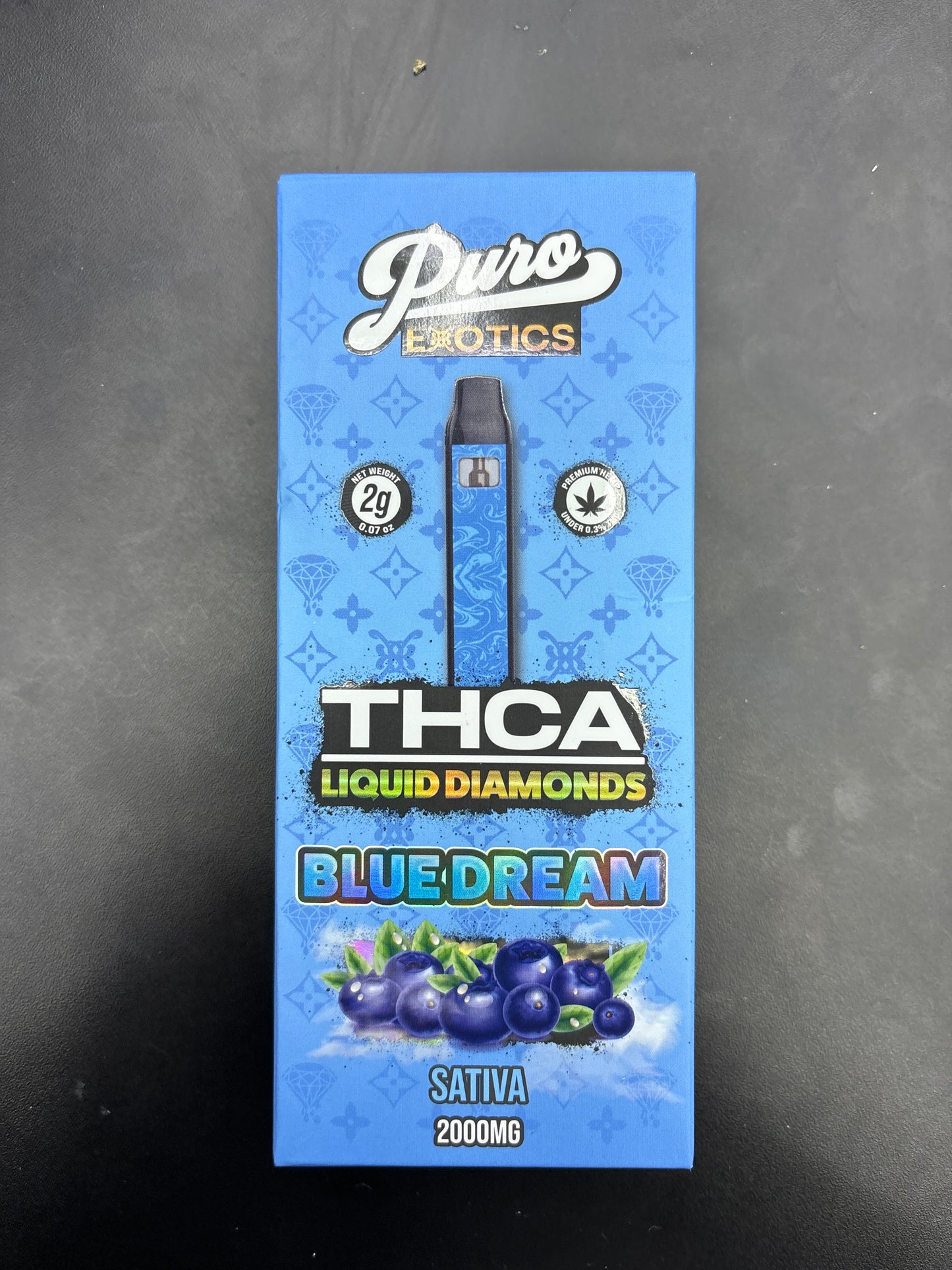 Puro thca liquid diamonds, blue dream, 2G