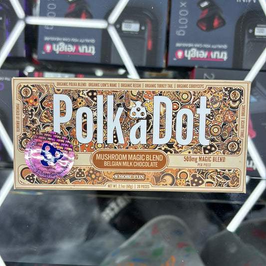 Polk a dot s’more fun mushrooms