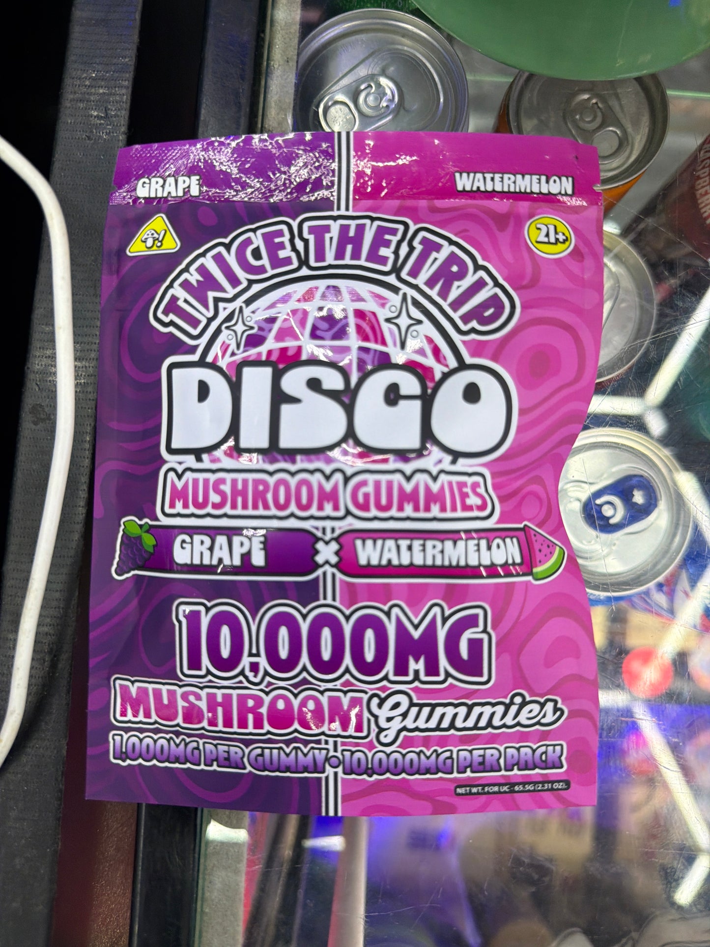 Disco Twice The Trap Mushroom gummies 10ct x 1000mg Grape/ Watermelom