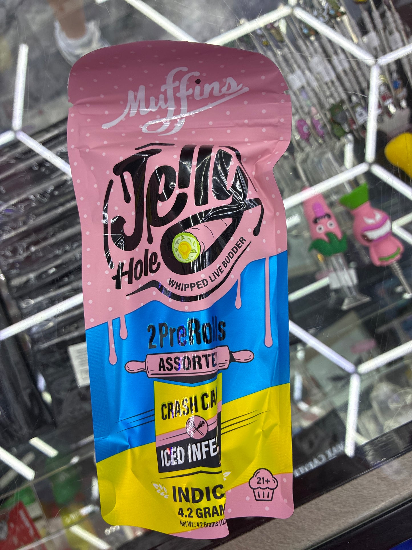 Jelly hole 2 prerolls assorted crash cake/ iced infected indica