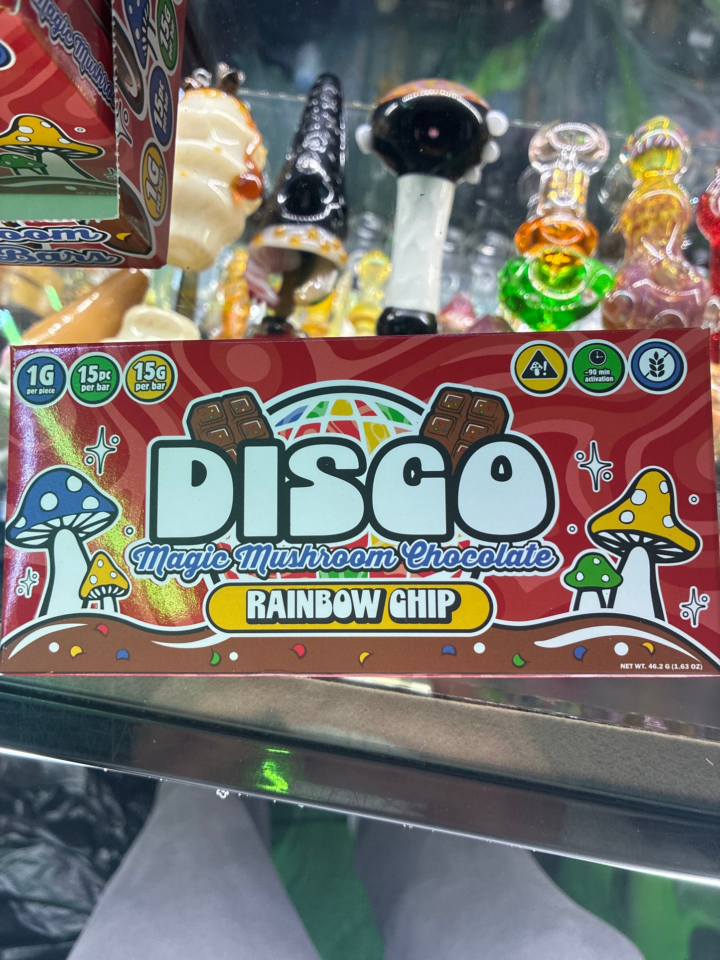 Disco mushroom - rainbow chip 15pk