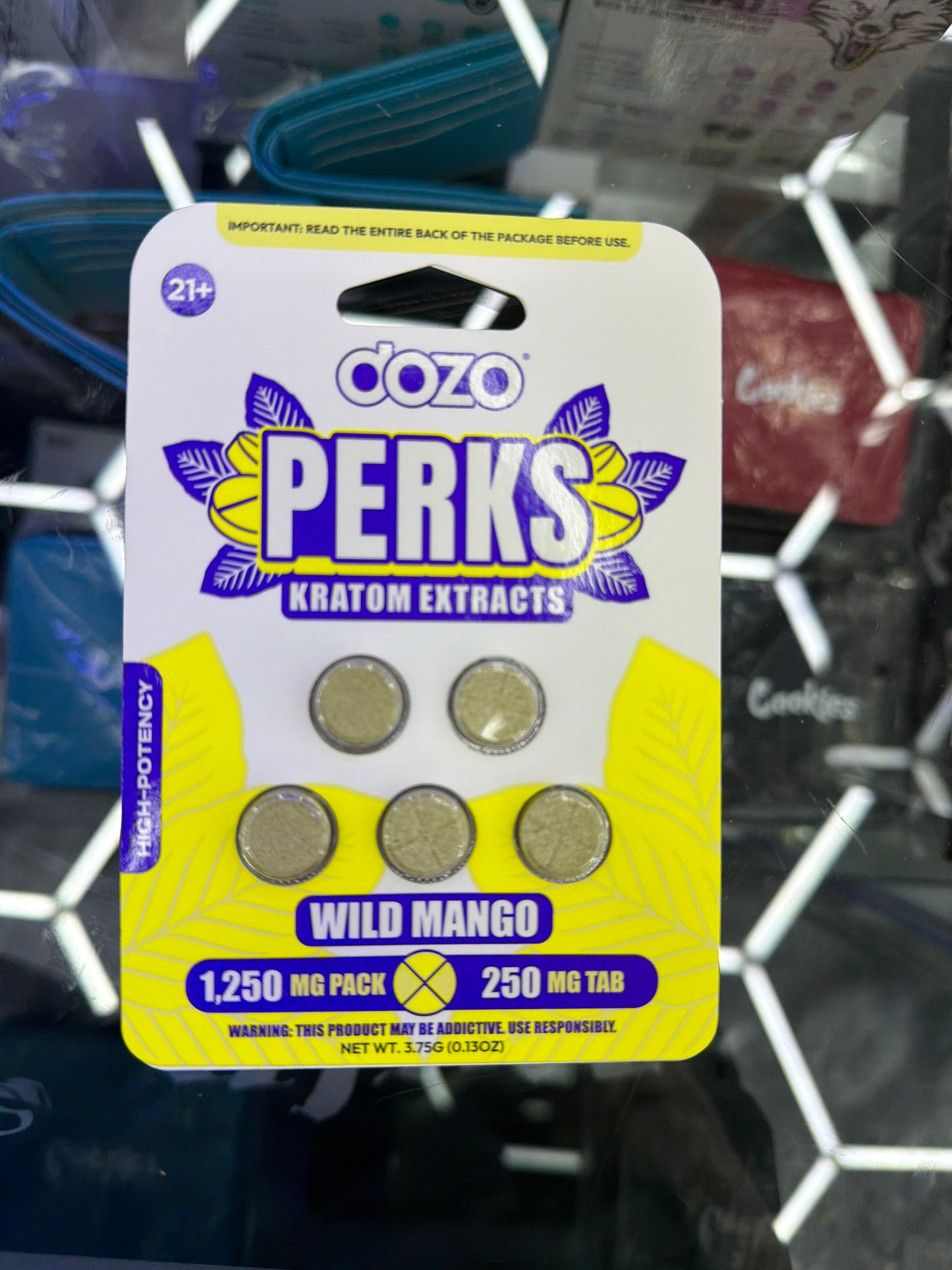 DOZO P.E.R.K.S kratom extract 250mg x 5ct Wild Mango