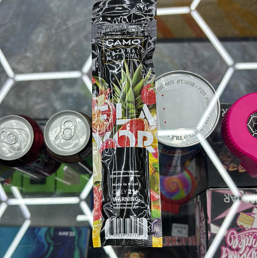 Camo vanilla, natural leaf cones, 4 cones