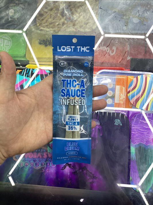 Lost thc-a pre-rolls, thca sauce, infuse blue dream