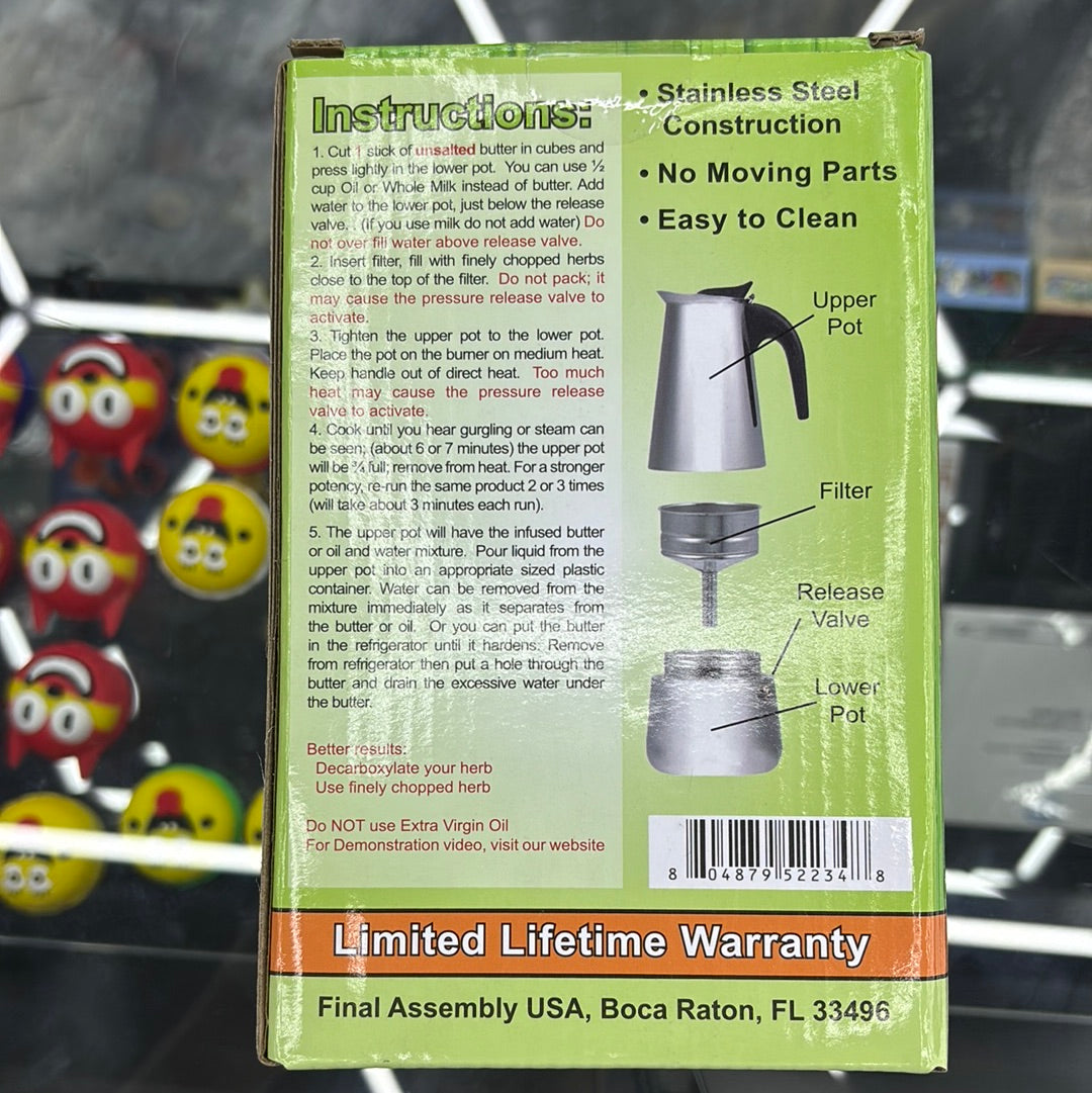 Easy butter maker, one stick herb, butter, or oil in about 10 minutes