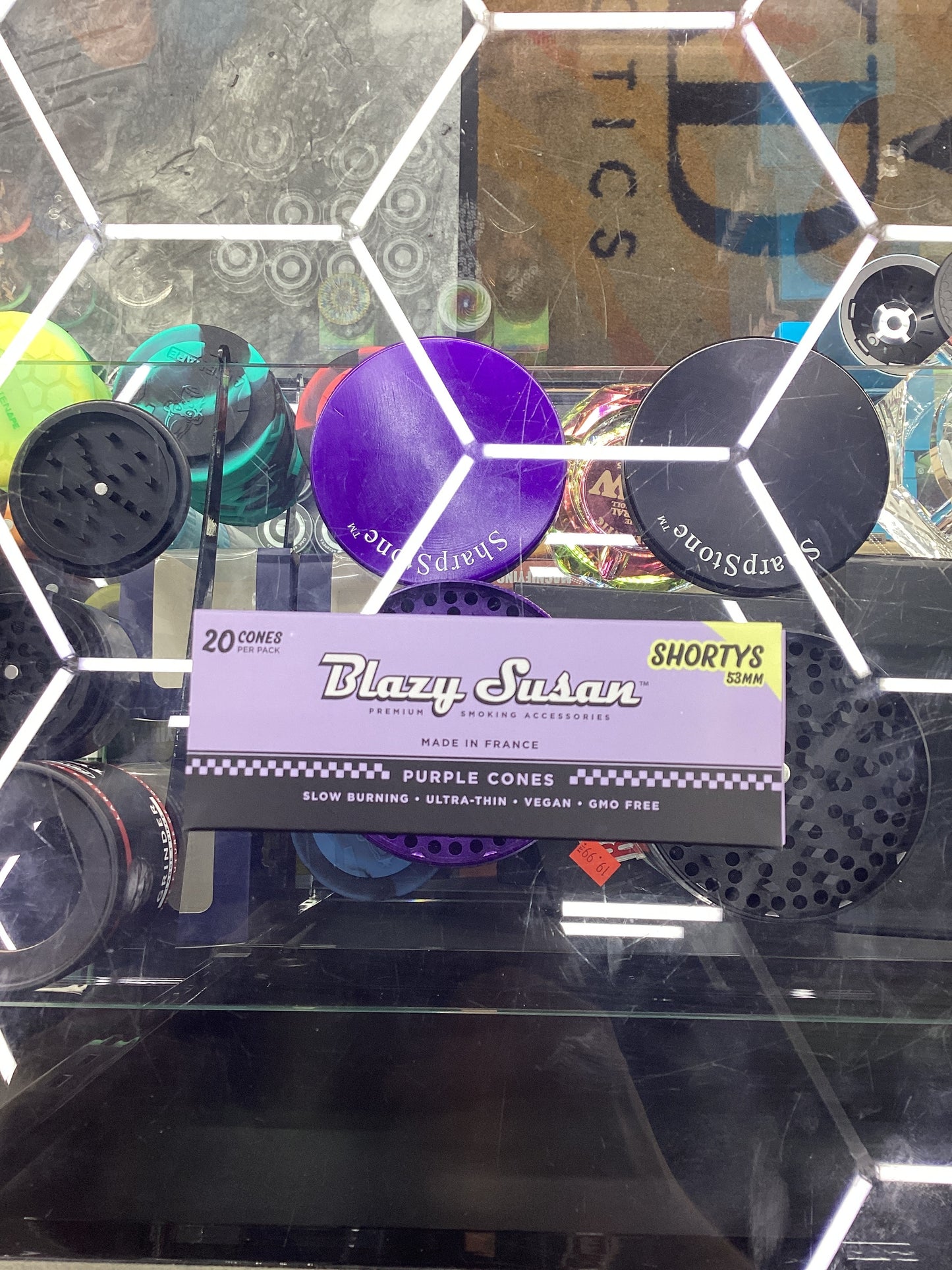 Blazy Susan shorty 53mm pre rolled cones purple 20ct