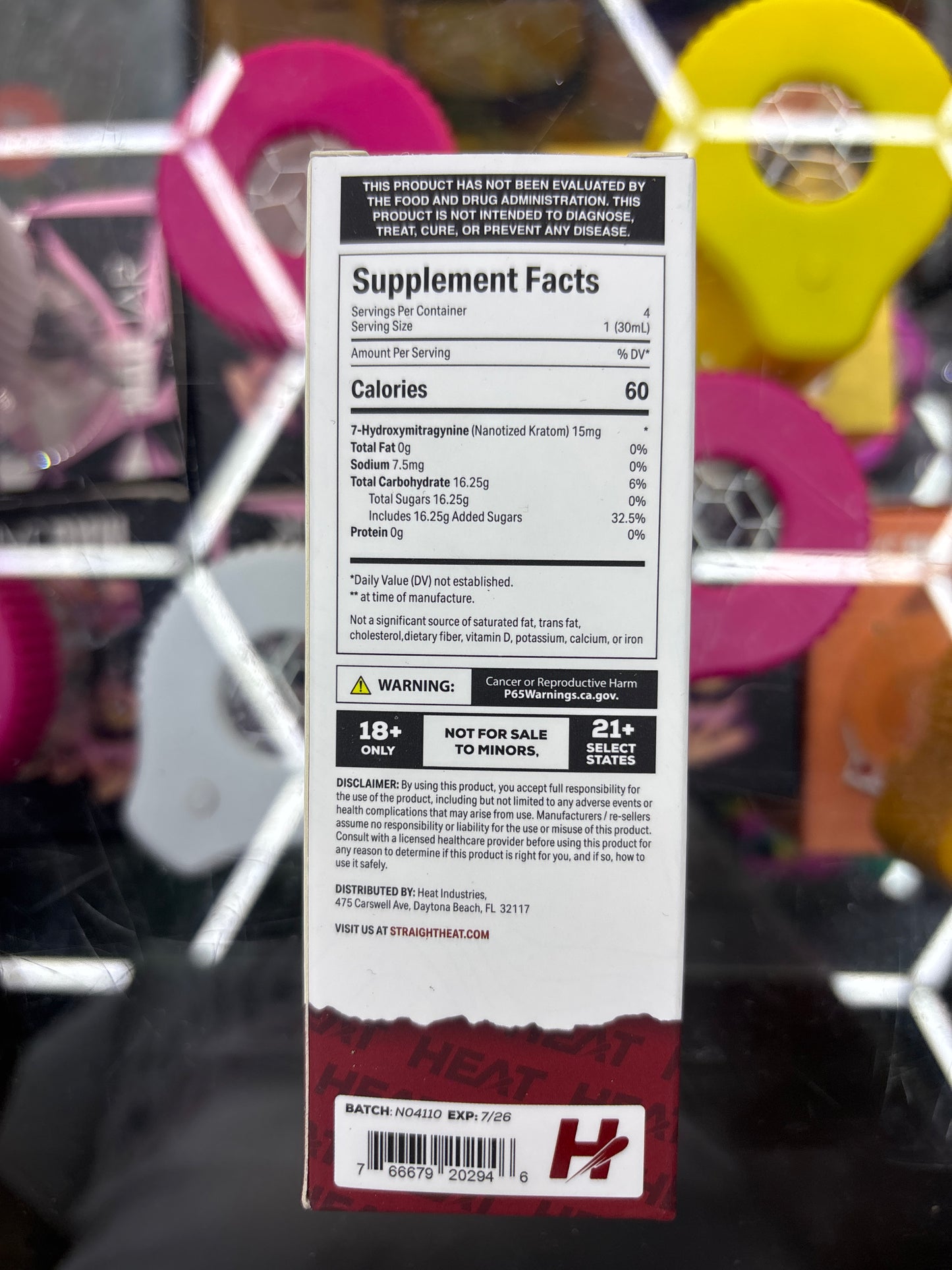 Heat 7 hydroxymitragynine pippin syrup 60mg 15mg per 1oz