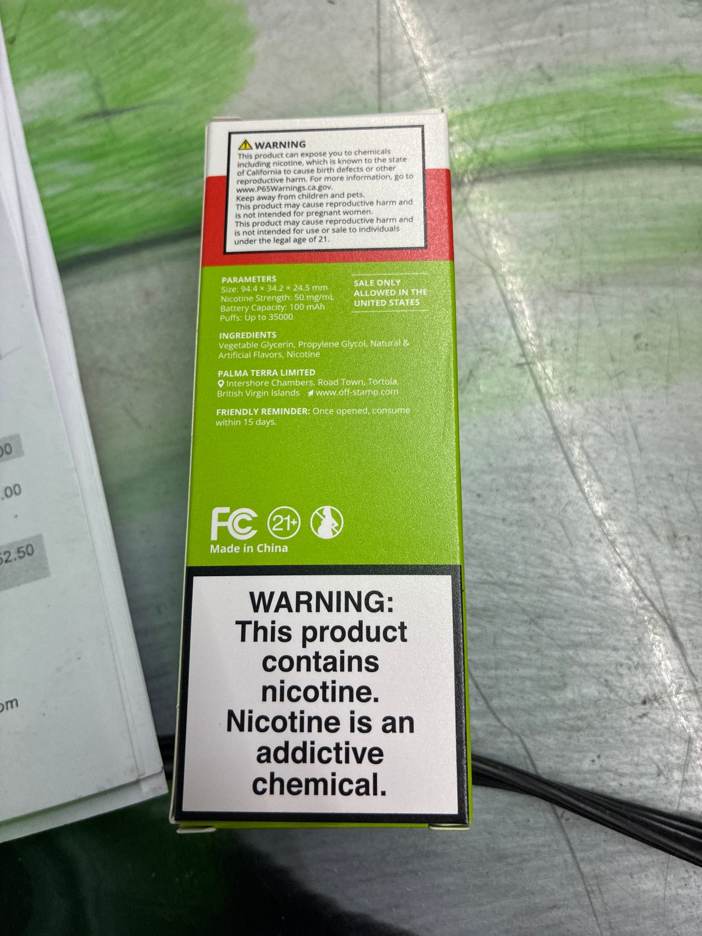 Off stamp Maui punch pod 35k