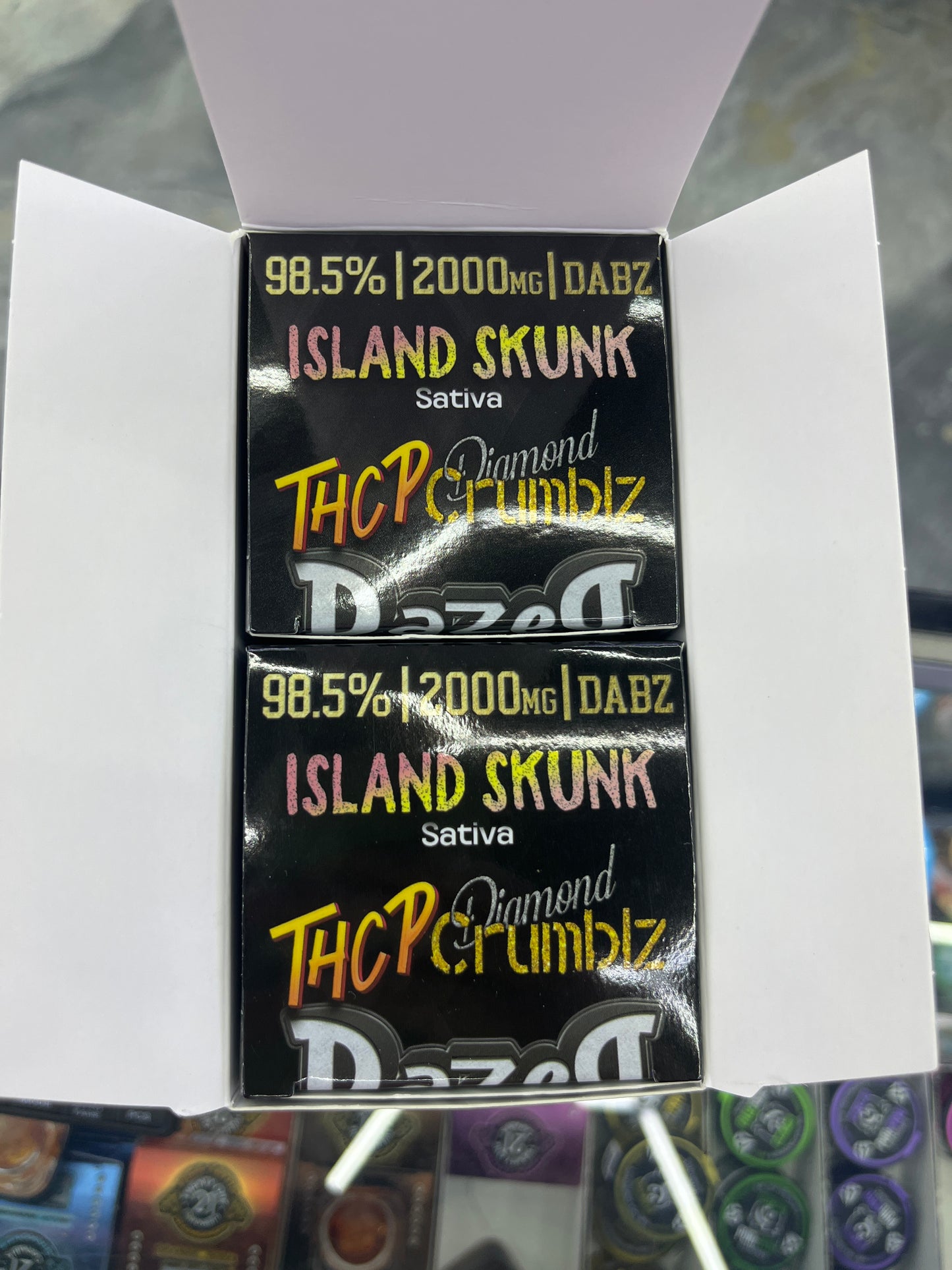 Dazed thcp diamond crumble 2g island skunk sativa