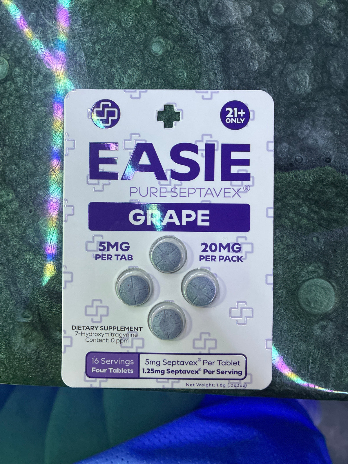 EASIE pure septavex grape 5mg x 4ct