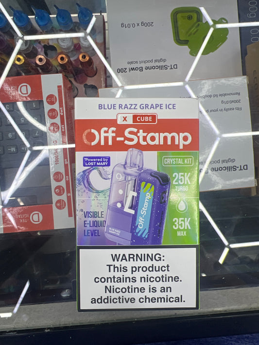 Off stamp classic x cube crystal kit 25K blue razz grape ice