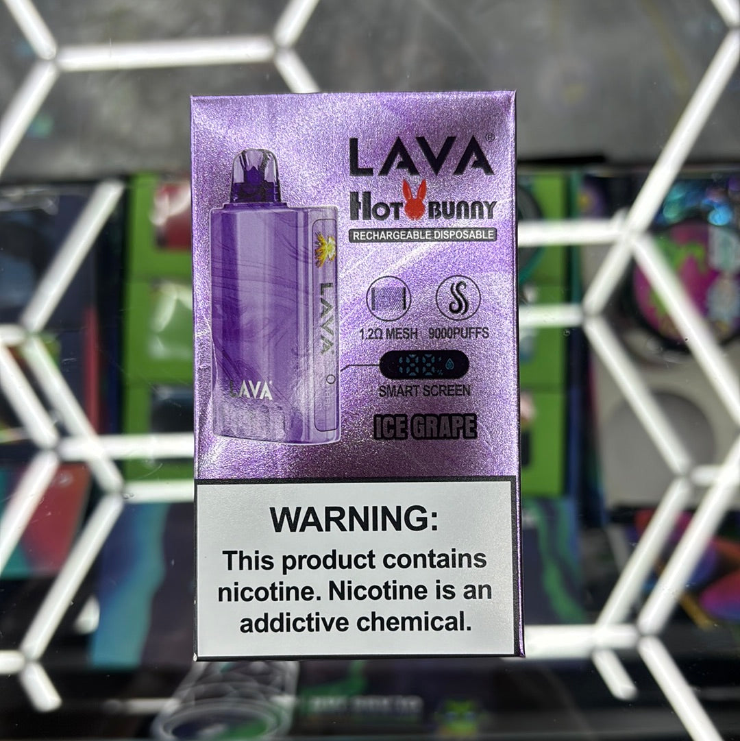 Lava hot bunny 9000 puffs grape ice