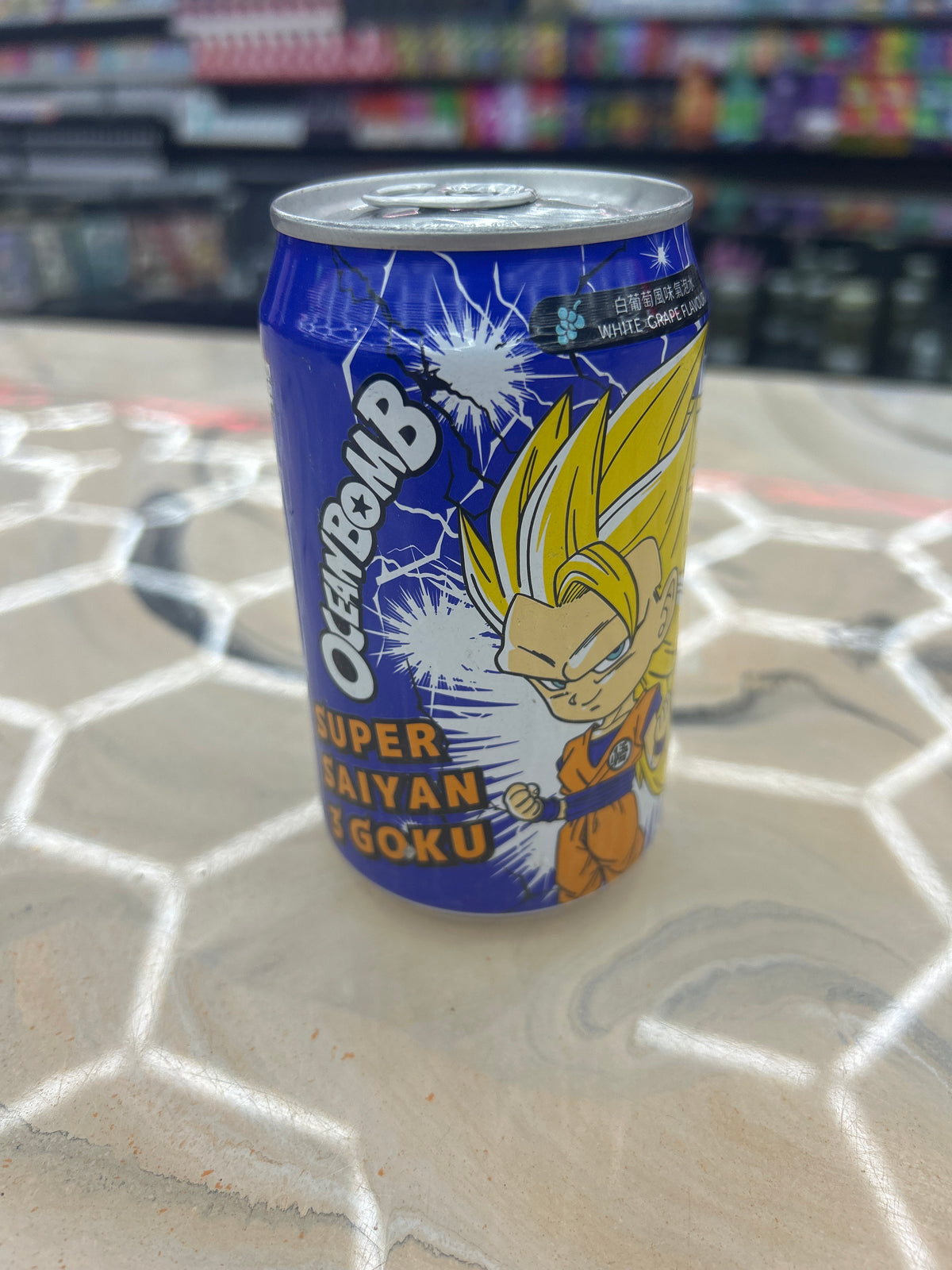 Ocean bomb x dragonball super saiyan 3 goku 330ML sparkling water white grape