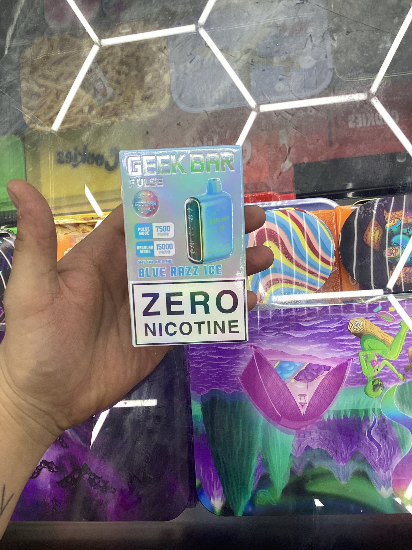 Geek bar blue razz ice zero nicotine