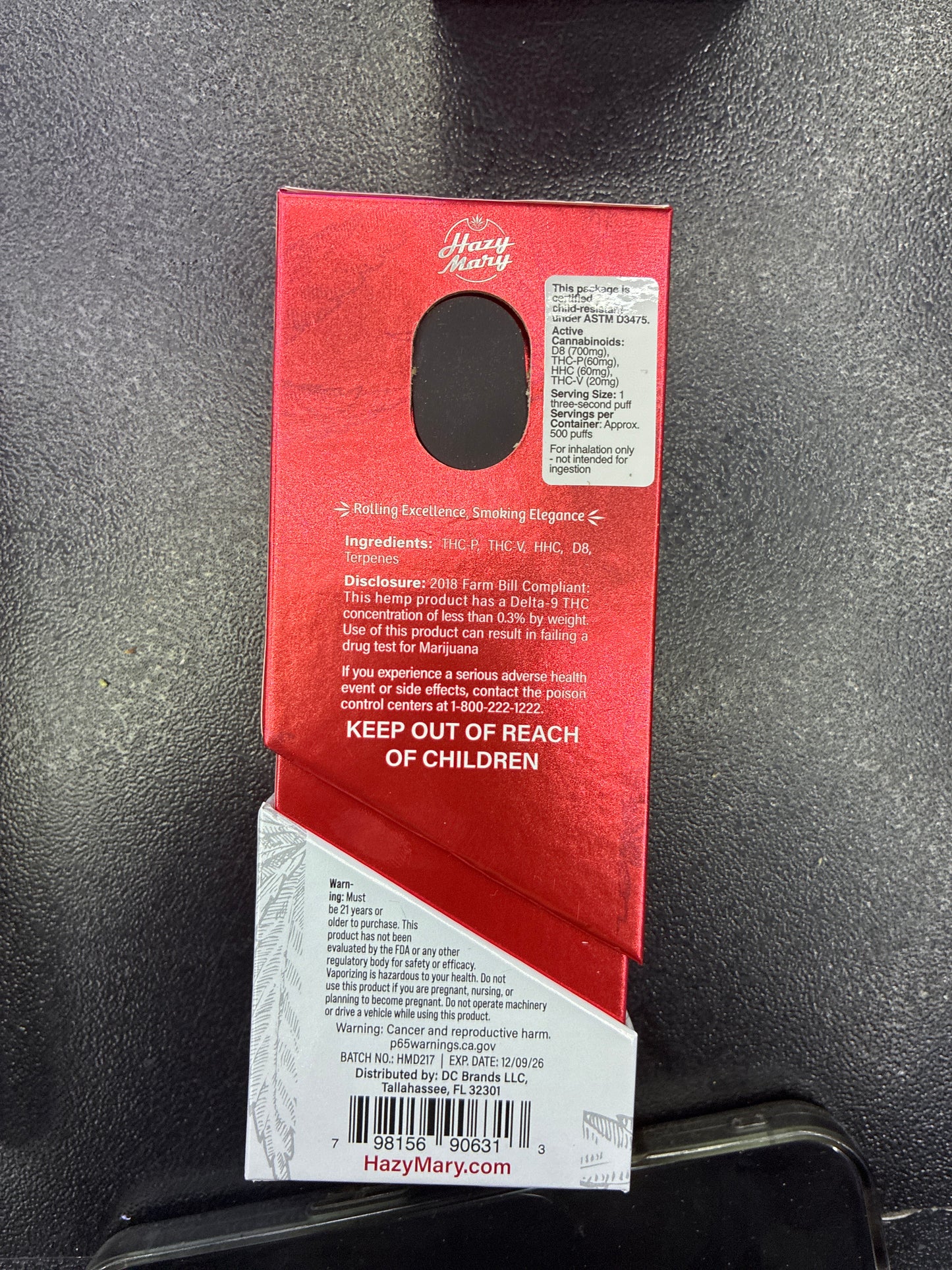 Hazy Mary cloud edition 2g live resin disposable orange apricot sativa