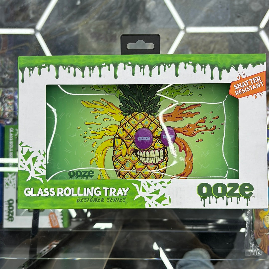 Ooze glass, rolling tray, shatter, resistant ooze pineapple guy