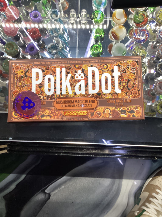 Polk a dot mushroom magic blend chocolate penny cup 10,000mg 20 ct