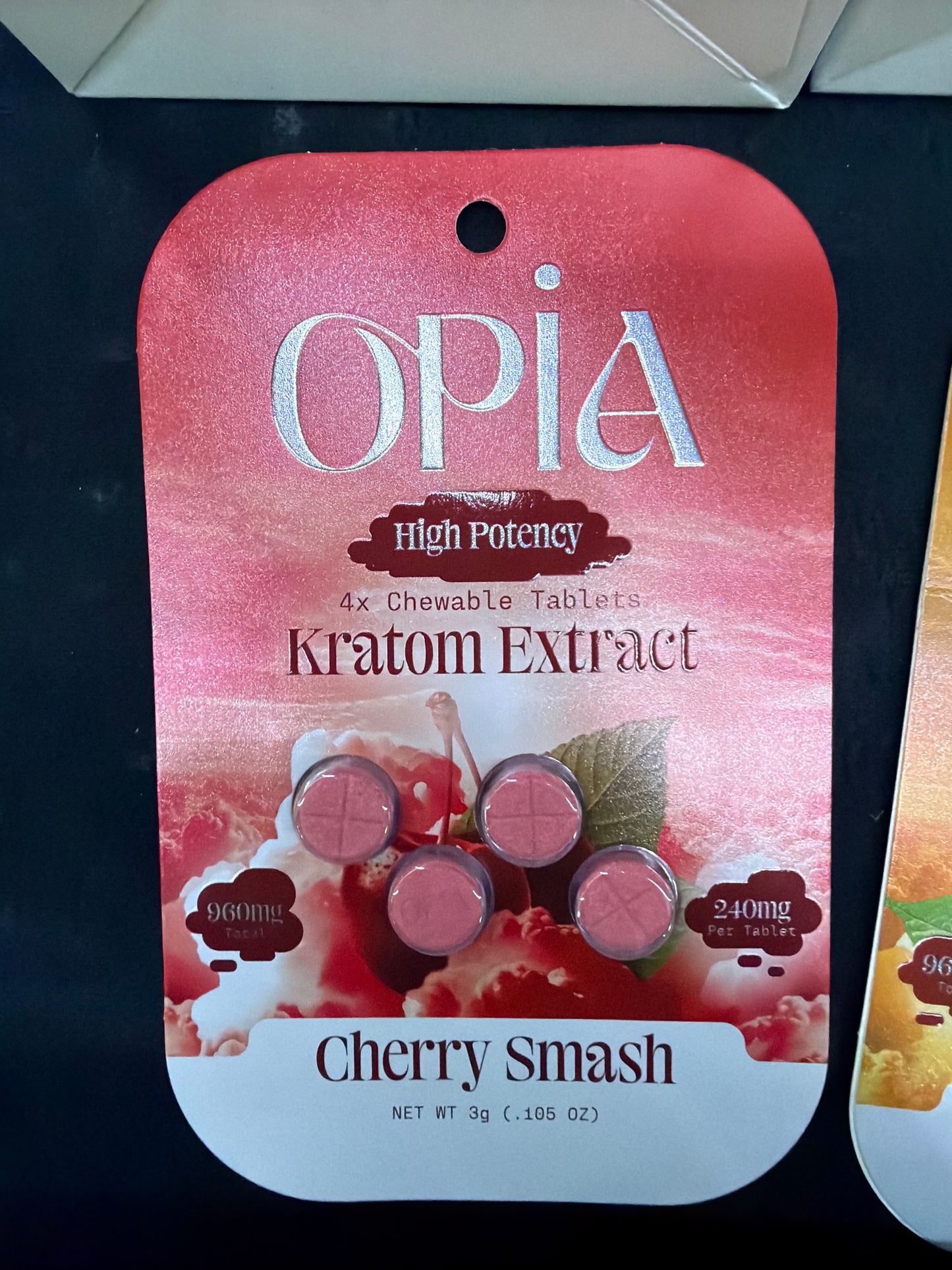 Opia High potency Kratom extract 240mg x 4ct cherry smash