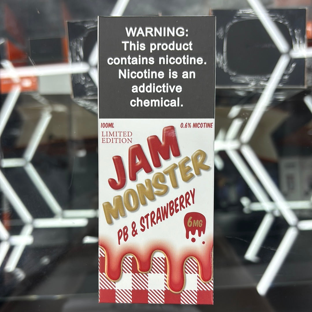 Jam, monster P B, and strawberry 6MG