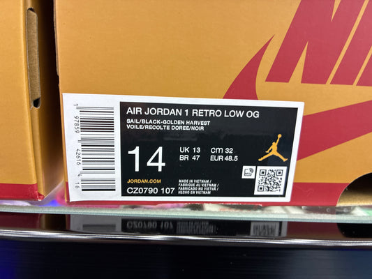 Air Jordan 1 retro low og sail size 14