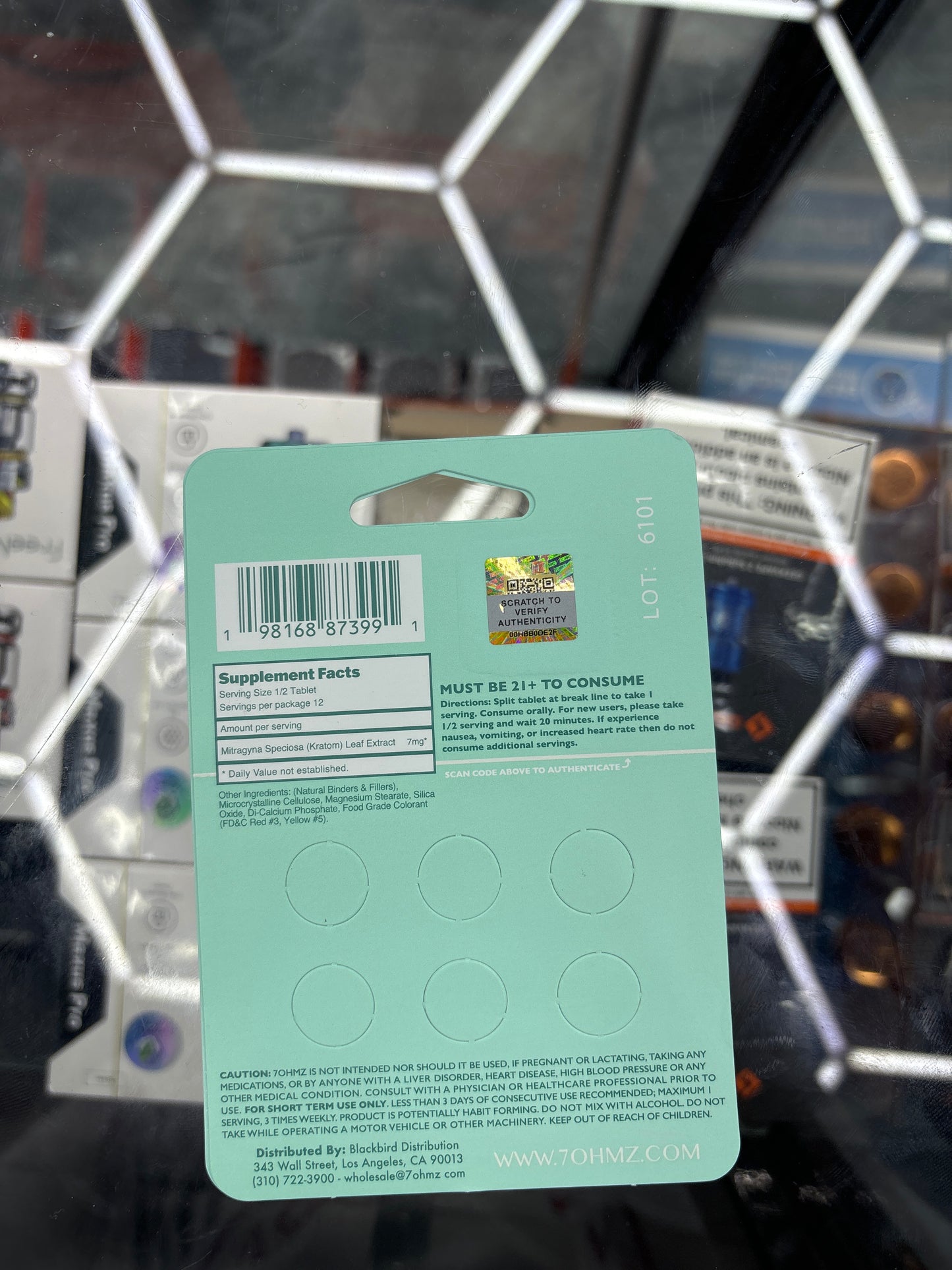 Advanced kratom alkaloids 7-hydroxymitragynine 6 pk