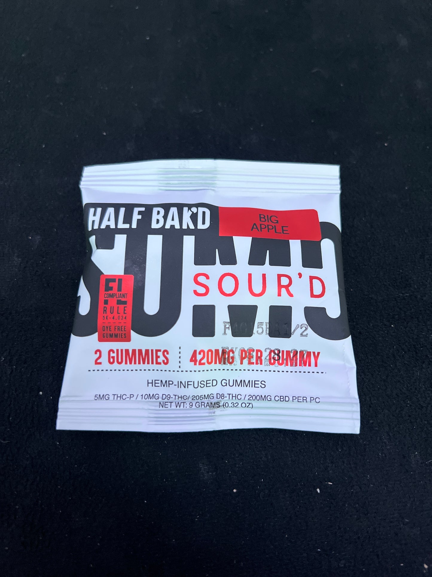 Half bakd sour’d big apple, 420mg