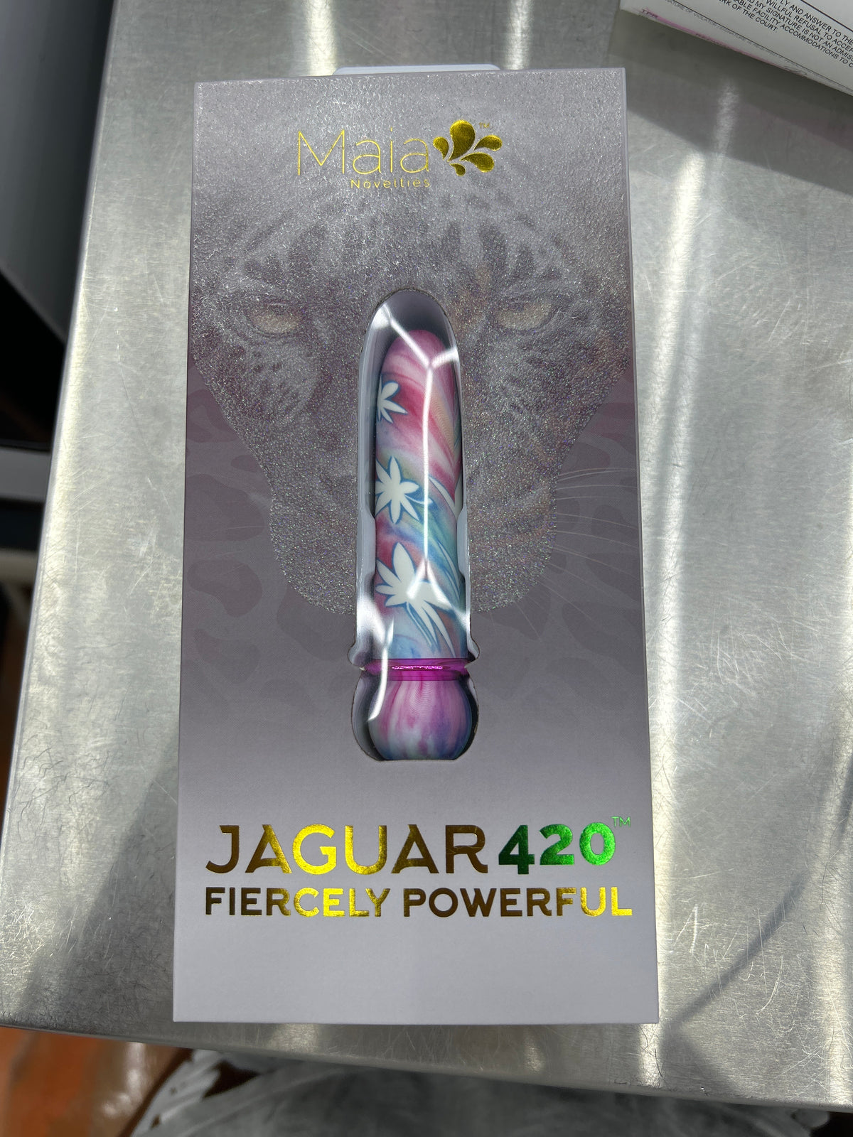 Maia adult novelty vibrator jaguar 420 fiercely powerful tie dye
