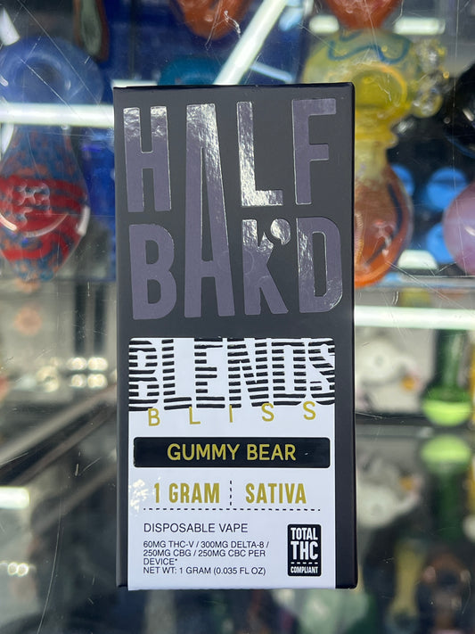 Half Bak’D hype blend thcp disposa vape 1g gummy bear sativa